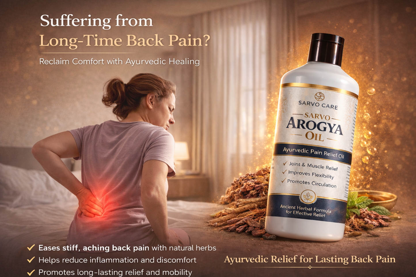 Sarvo Arogya Oil – Ayurvedic Pain Relief & Joint Care Therapy Oil